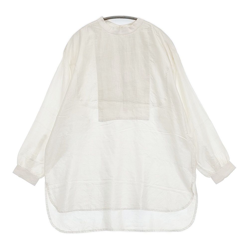 BUNON Pintuck Long Blouse ピンタック シルク インド製 サイズM ブラウス シャツ オフホワイト レディース ブノン【中古】6-0403M♪ BUNON Pintuck Long Blouse ピンタック シルク インド製 サイズM