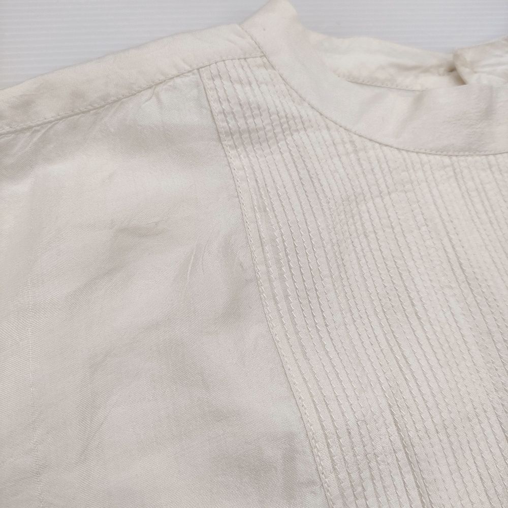 BUNON Pintuck Long Blouse ピンタック シルク インド製 サイズM ブラウス シャツ オフホワイト レディース ブノン【中古】6-0403M♪ BUNON Pintuck Long Blouse ピンタック シルク インド製 サイズM