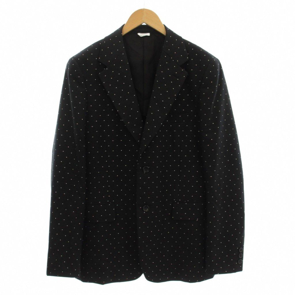 コムデギャルソンオムプリュス COMME des GARCONS HOMME PLUS AD2024 25SS THR HOPE OF LIGHT DOT LAME 2B テーラードジャケット ドット M 黒 PO-J066 /KH