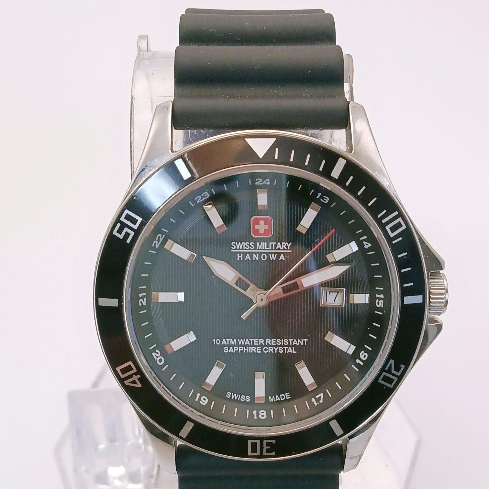 稼働 綺麗】0417-5 SWISS MILITARY HANOWA スイスミリタリー ハノワ 6 