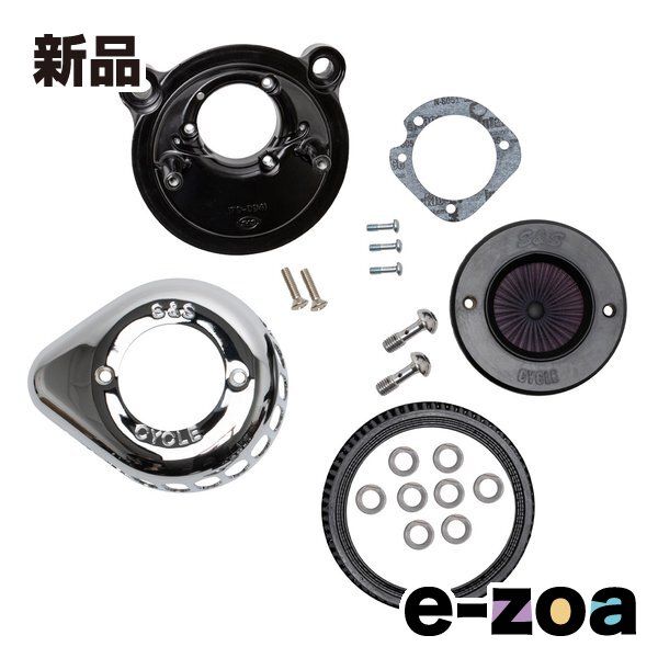 Su0026S Cycle Inc（エスアンドエスサイクル） エアスティンガーステルス エアクリーナーキット 170-0725A (2624977)
