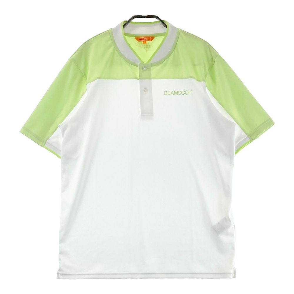 サイズ：L BEAMS GOLF ビームスゴルフ 2024年モデル 半袖Tシャツ  ホワイト系 [240101660069] ゴルフウェア メンズ ストスト ゴルフ サイズ：L BEAMS GOLF ビームスゴルフ 2024年モデル 半袖T