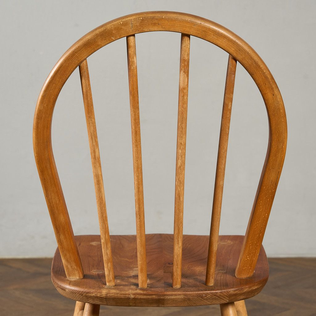 椅子・ソファ イギリス エルム アーコール ERCOL 4本 スポーク フープバックチェア ercol ダイニングチェア 英国 ヴィンテージ 曲木 椅子 天然木 #97214 椅子・ソファ イギリス エルム アーコール ERCOL 4本 スポーク フープ
