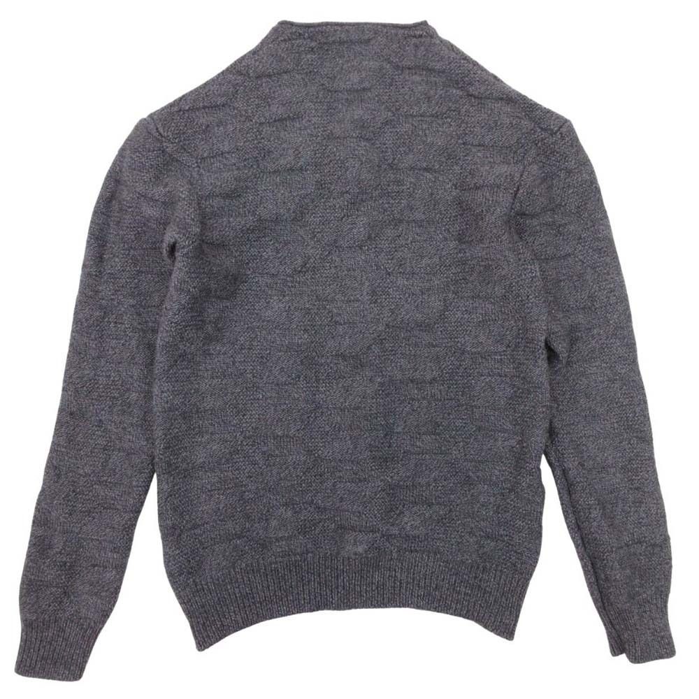 美品 RAF BY RAF SIMONS ラフバイラフシモンズ ケーブル編み ニット セーター 杢 Vネック 幾何学編み 長袖 XS グレー レディース 古着 中古 USED 美品 RAF BY RAF SIMONS ラフバイラフシモンズ ケーブル編み ニット