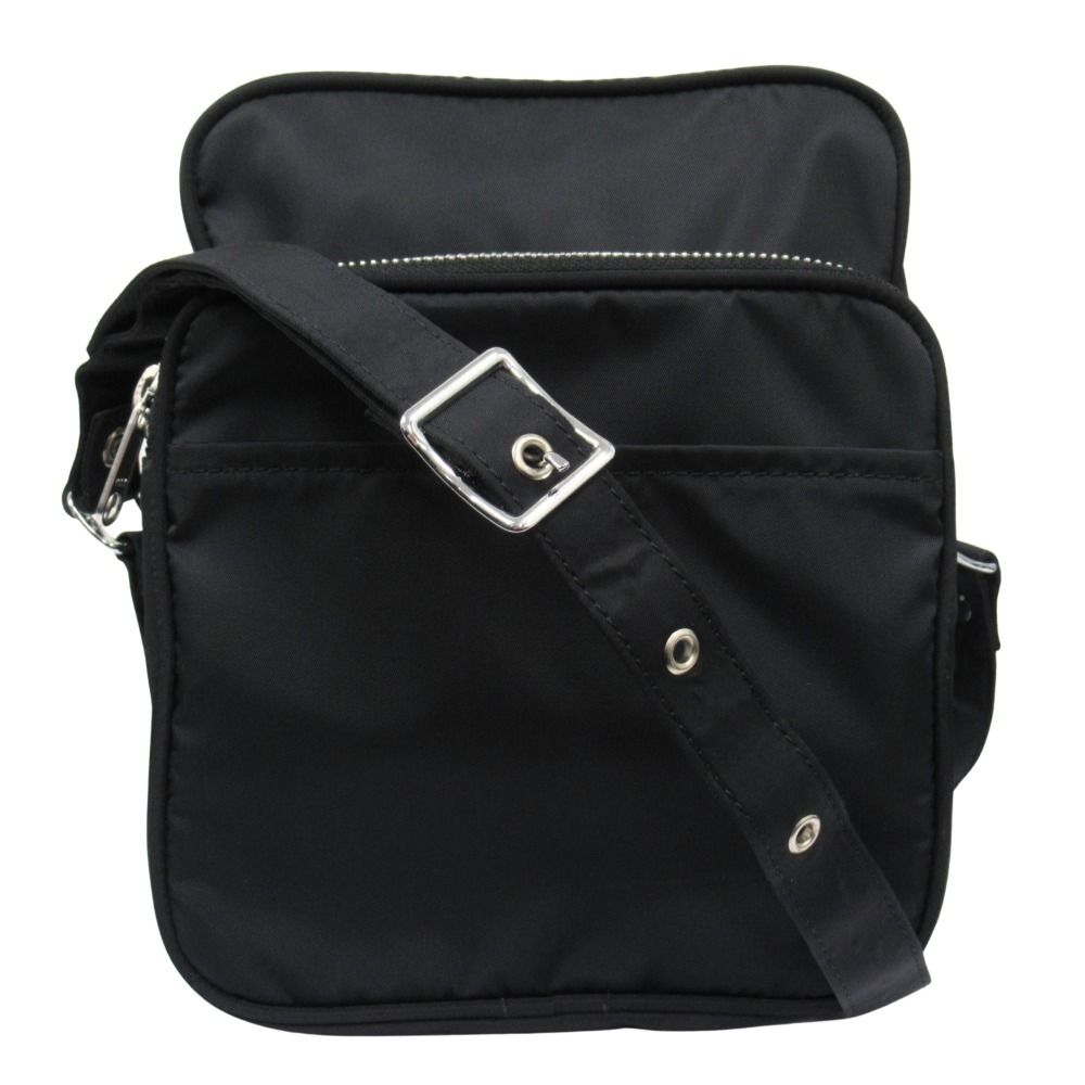 美品 BLACK COMME des GARCONS ブラックコムデギャルソン ナイロン ハトメ ショルダー バッグ シルバー金具 アーカイブ 黒 ブラック メンズ レディース 古着 中古 USED 美品 BLACK COMME des GARCONS ブラックコムデギャルソン ナイロン