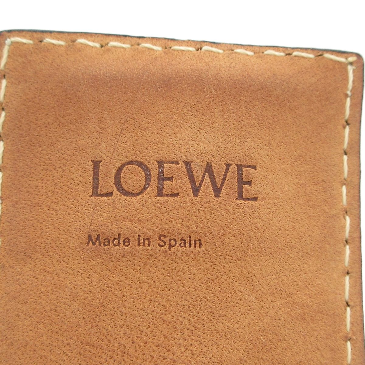LOEWE(ロエベ) ブレスレット スラップブレスレット レザー 黒×ブルー