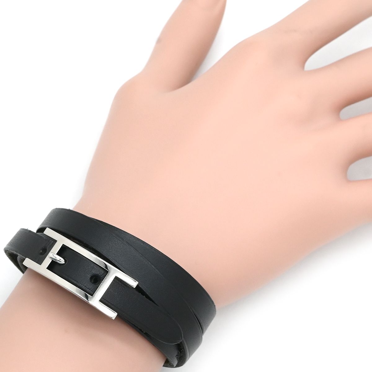エルメス HERMES ブレスレット アピ3 レザー ロングブレスレット 