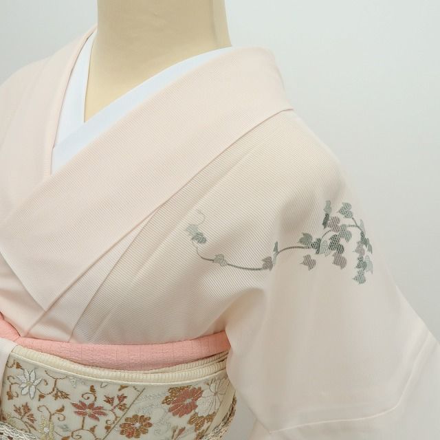 百華❀Y4850◇美品 洗える夏着物 絽 蔦 鳳凰 トールサイズ 訪問着 単品