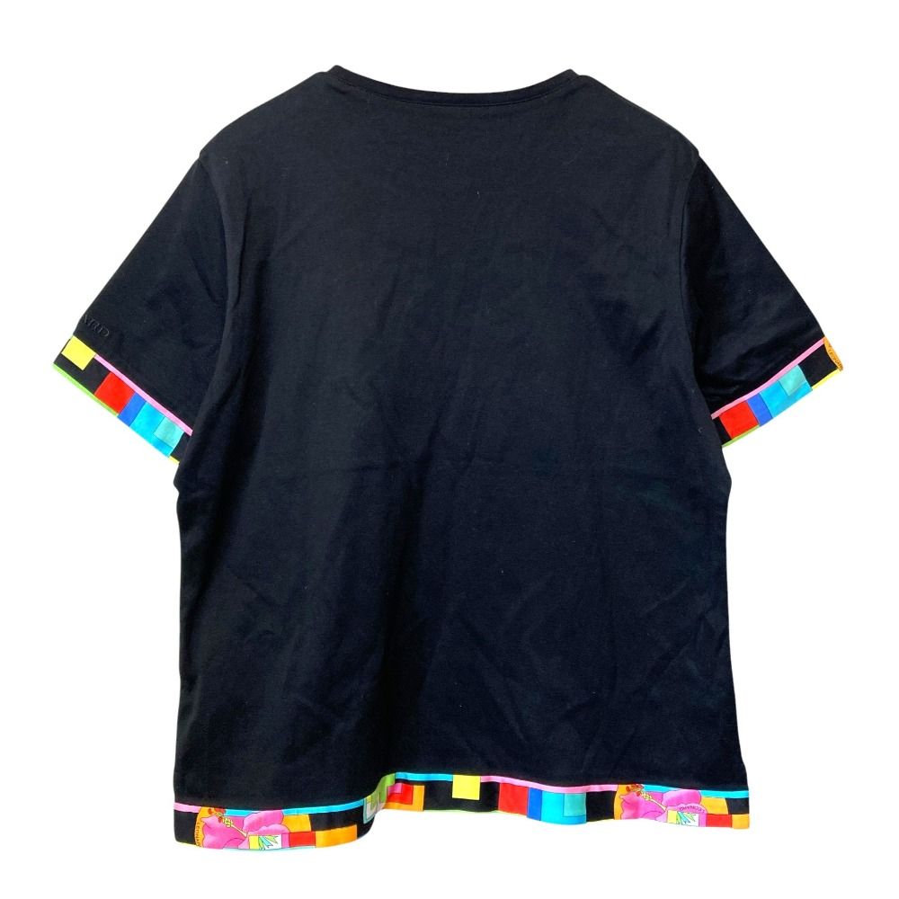 美品 LEONARD SPORT レオナールスポーツ プリントトリム クルーネック