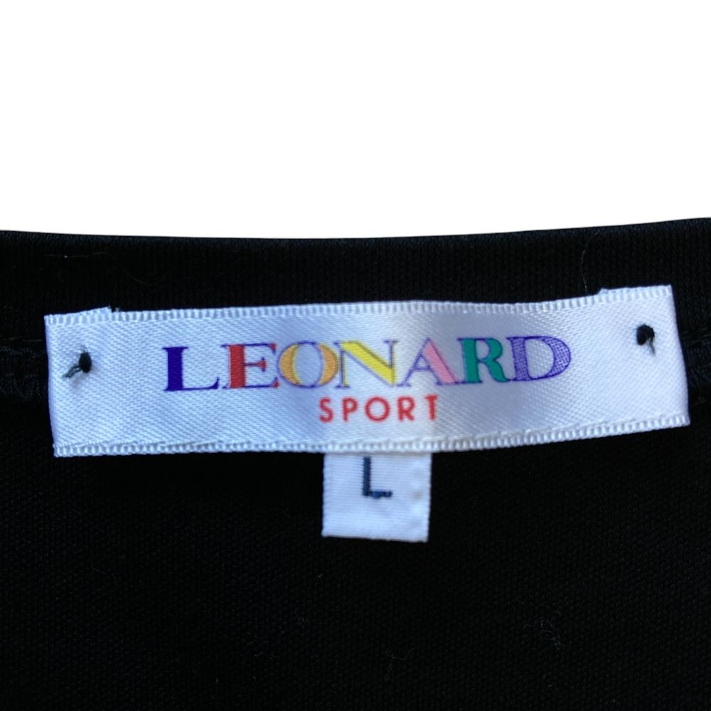 LEONARD SPORT　レオナール　トリム　カットソー　サイズLL 美品◎ LEONARD レオナール 半袖カットソー LL 花柄 トリム 洗える