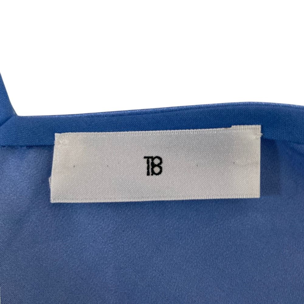 美品 24SS TOMORROWLAND .B トゥモローランド サテン タンクトップ ノースリーブカットソー 48-01-41-01006 サイズF ブルー レディース 古着 中古 USED 美品 24SS TOMORROWLAND .B トゥモローランド サテン タンクトップ