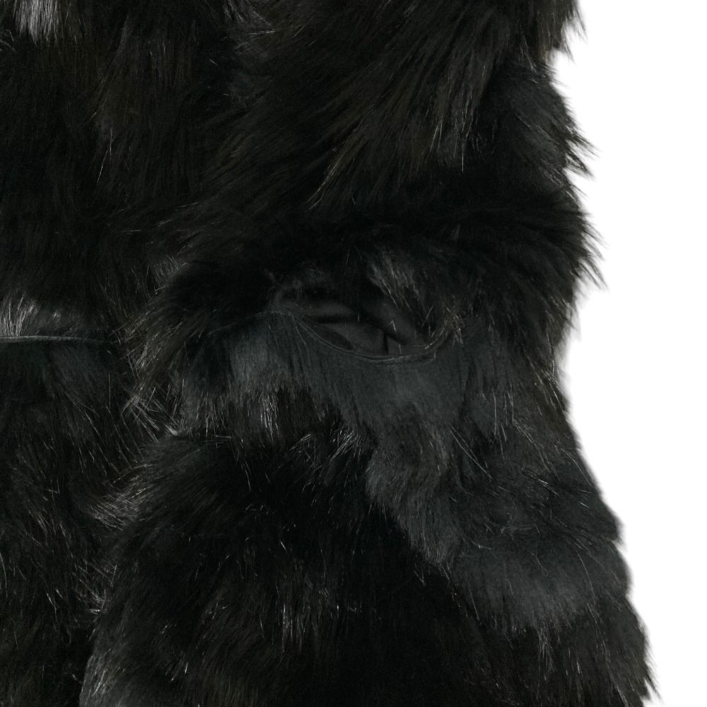 良品 Theory セオリー フォックスファー フーデッド ロングベスト S ブラック レディース 古着 中古 USED 良品 Theory セオリー フォックスファー フーデッド ロングベスト S