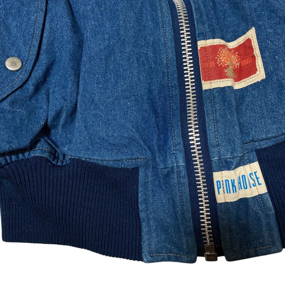 良品 PINK HOUSE ピンクハウス パッチワーク フード付き ブルゾン