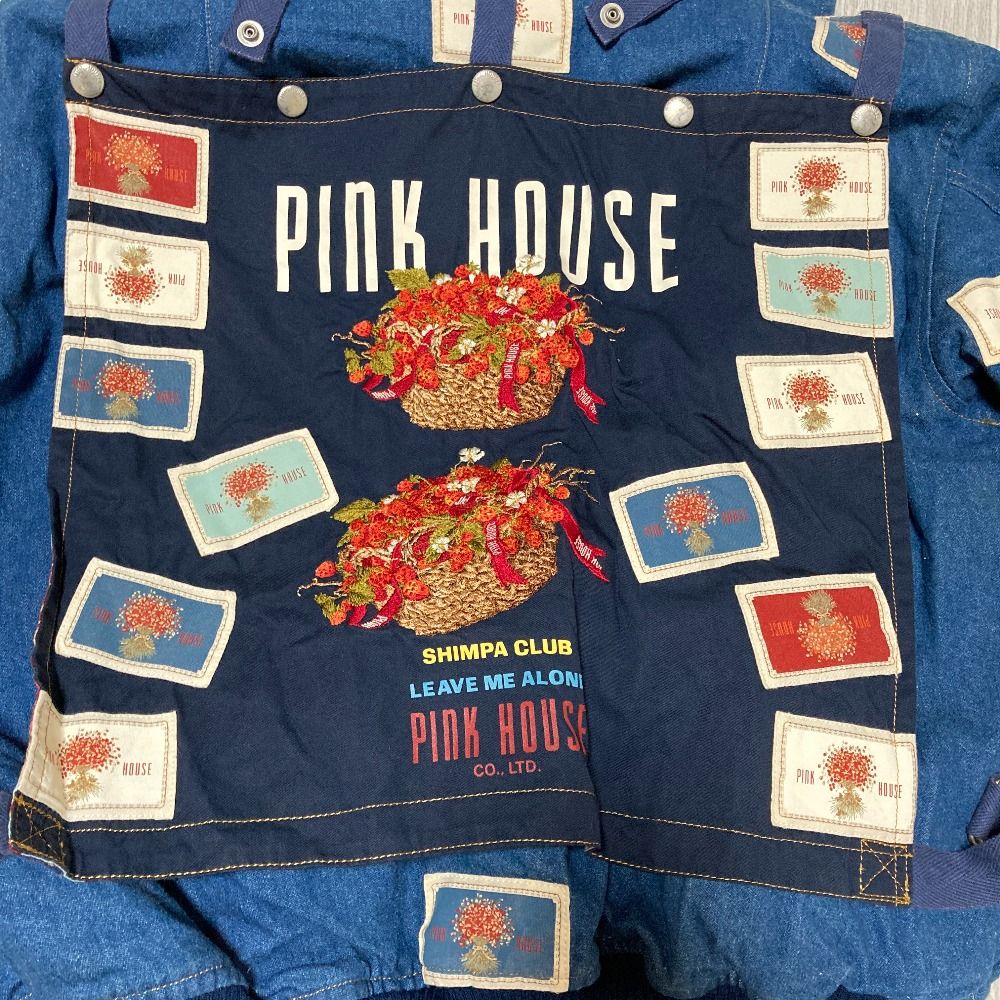良品 PINK HOUSE ピンクハウス パッチワーク フード付き ブルゾン