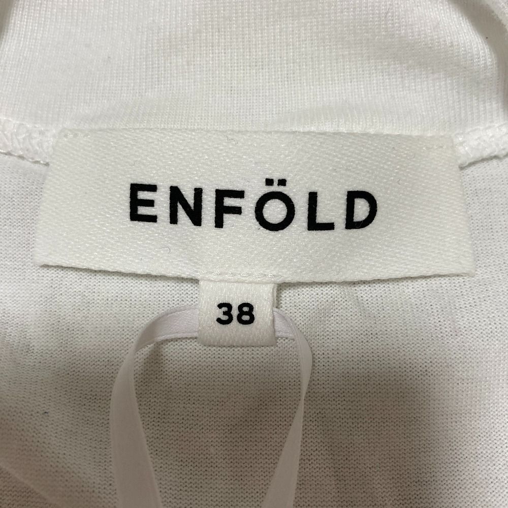 未使用 25AW ENFOLD エンフォルド CURVE-SILHOUETTE T-SHIRT カットソー 300IA580-2571 サイズ38 ホワイト  レディース 古着 中古 USED 未使用 25AW ENFOLD エンフォルド CURVE-SILHOUETTE T-SHIRT
