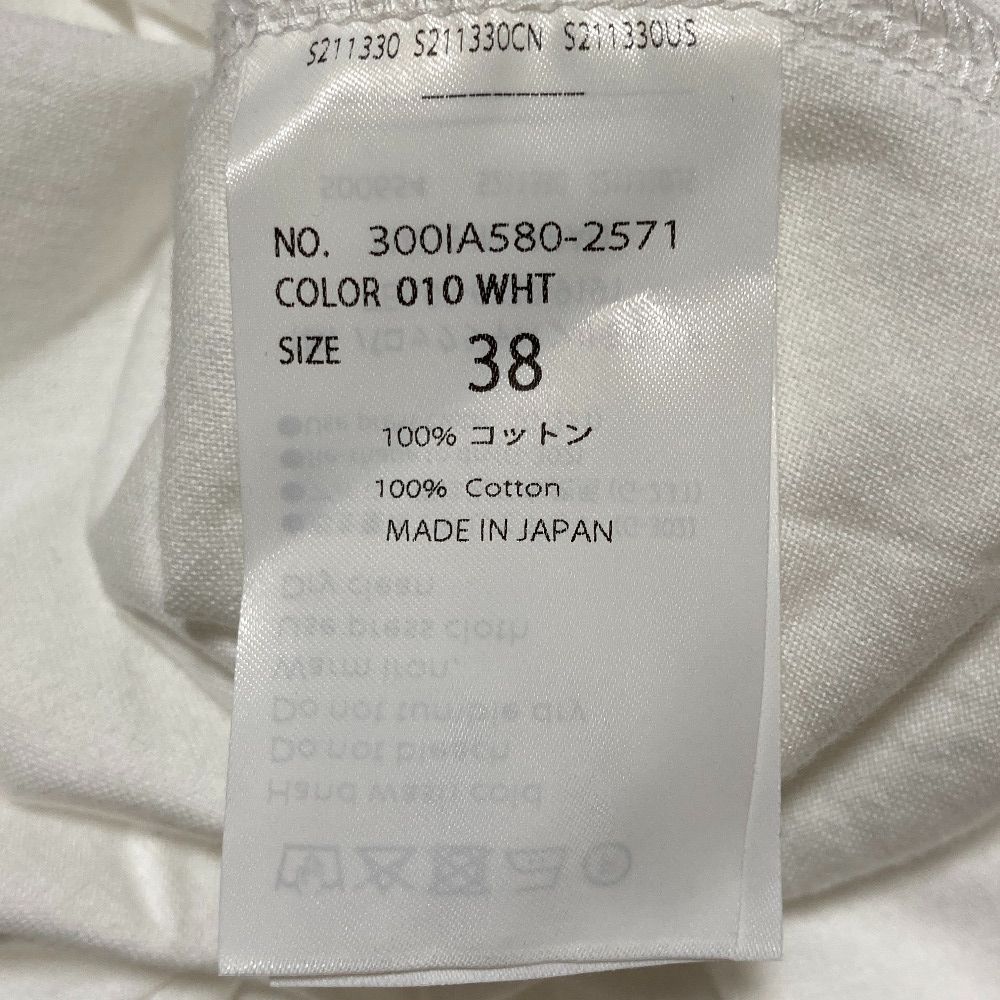 未使用 25AW ENFOLD エンフォルド CURVE-SILHOUETTE T-SHIRT カットソー 300IA580-2571 サイズ38 ホワイト  レディース 古着 中古 USED 未使用 25AW ENFOLD エンフォルド CURVE-SILHOUETTE T-SHIRT