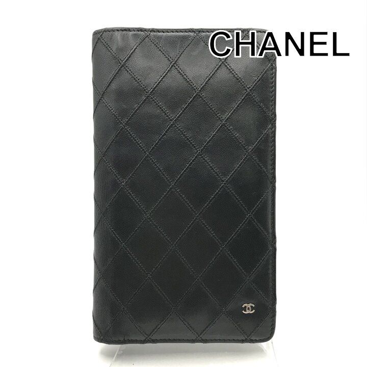良品 CHANEL シャネル ビコローレ 二つ折り 財布 ウォレット 長財布