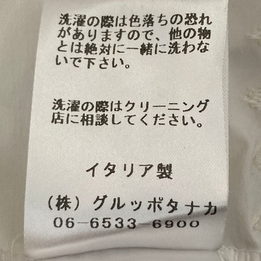 美品 LIVIANA CONTI リビアナコンティ ジグザグ コットン ドレス ビッグシルエット カットソー 25P-F5SK95 ホワイト  レディース 古着 中古 USED 美品 LIVIANA CONTI リビアナコンティ ジグザグ コットン ドレス