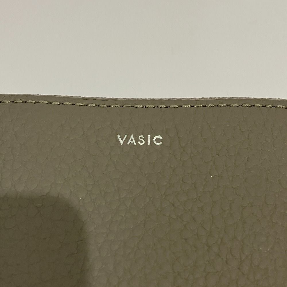 美品 VASIC ヴァジック Round Mini mini 三つ折り財布 コンパクトウォレット レザー グレー レディース 古着 中古 USED VASIC - 美品 VASIC ヴァジック Round Mini mini 三つ折り財布