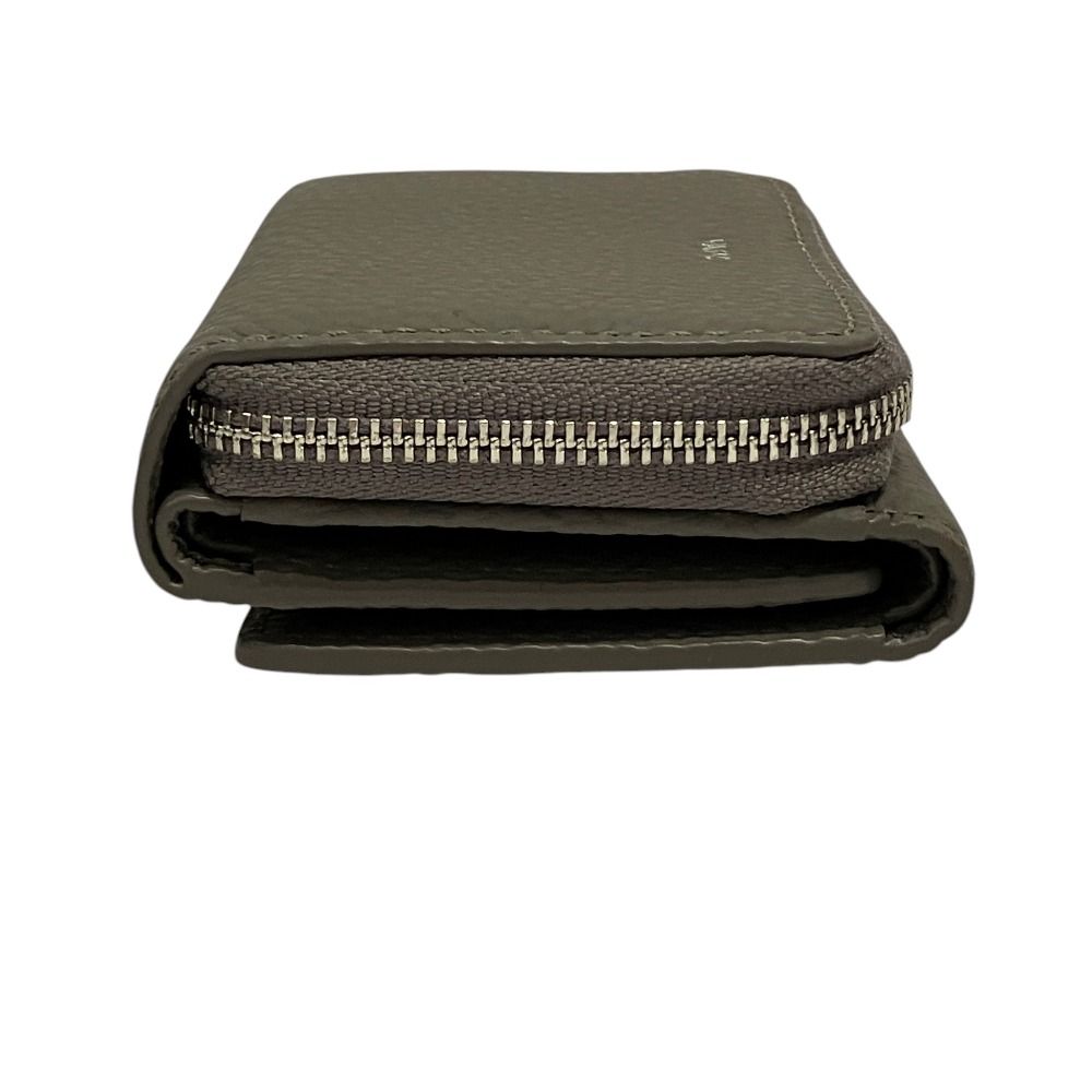 美品 VASIC ヴァジック Round Mini mini 三つ折り財布 コンパクトウォレット レザー グレー レディース 古着 中古 USED VASIC - 美品 VASIC ヴァジック Round Mini mini 三つ折り財布