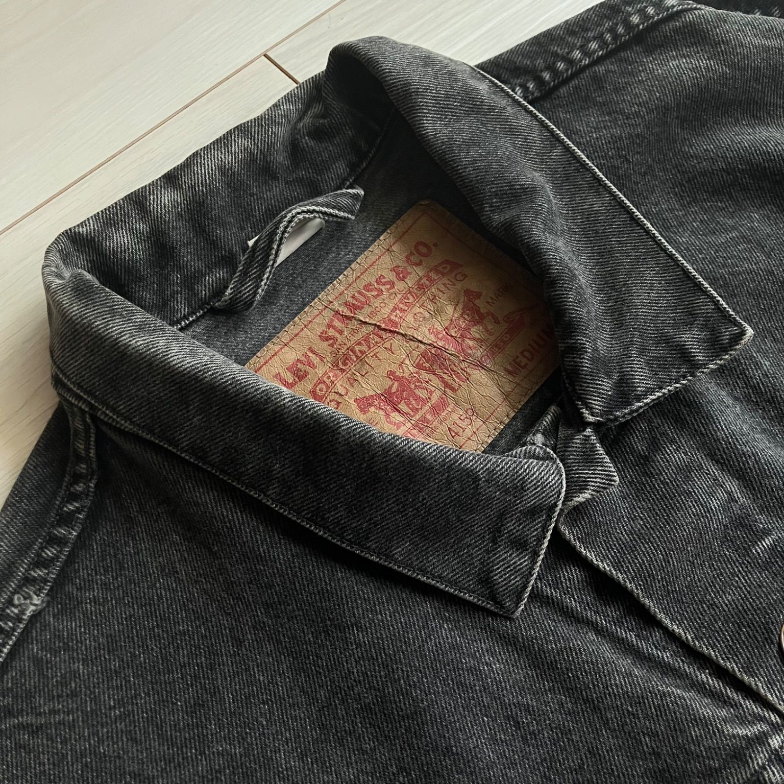 メンズ 希少 Levi's ブラック デニムジャケット 70598-4159 Mサイズ