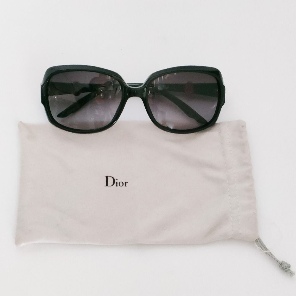 良品 Christian Dior クリスチャンディオール ミステリー2 セルフレーム サングラス メガネ アイウェア 56□17-130 ブラック レディース 古着 中古 USED Christian Dior - 良品 Christian Dior クリスチャンディオール