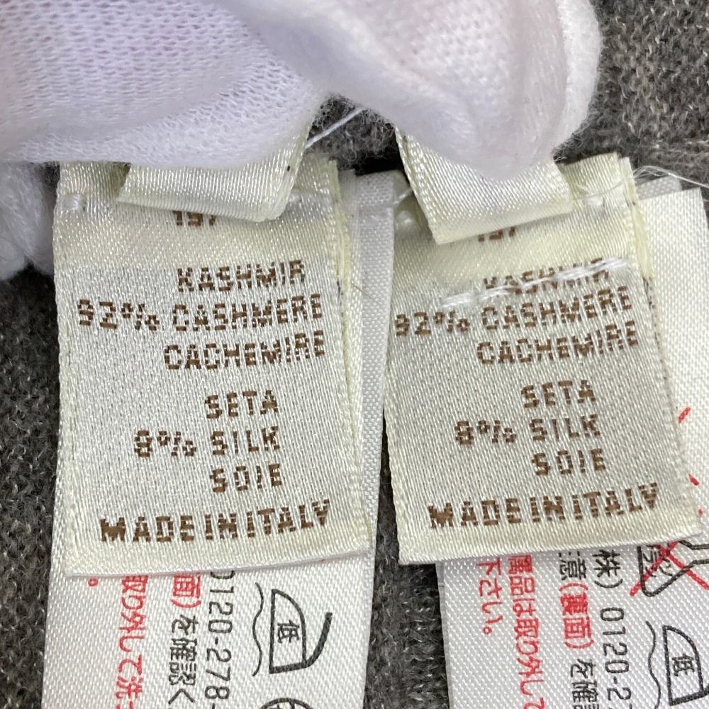 美品 AGNONA アニオナ カシミヤ シルク アンサンブル ニットカーディガン SIZE42 グレー レディース 古着 中古 USED 美品 AGNONA アニオナ カシミヤ シルク アンサンブル ニット