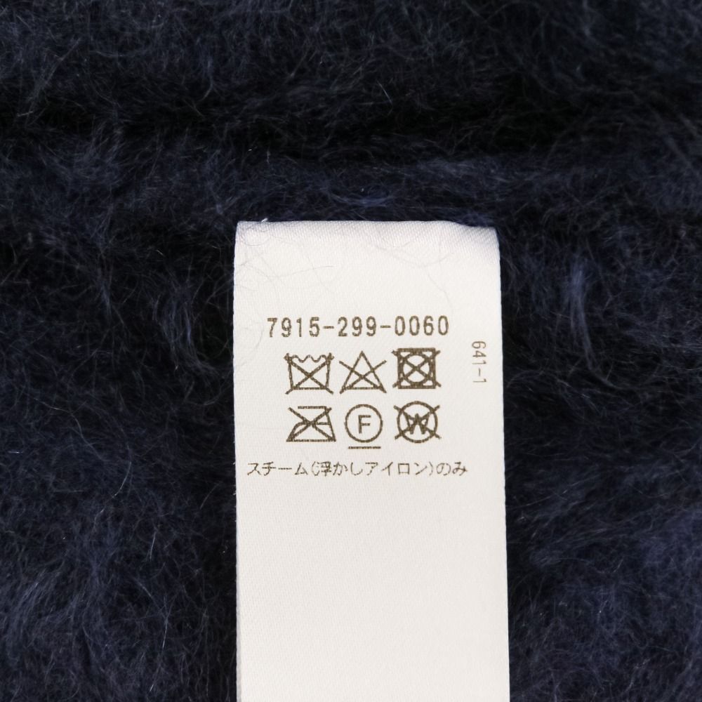 美品 BLAMINK ブラミンク カシミヤファーVネックカーディガン 7915-299-0060 サイズ38 ネイビー レディース 古着 中古 USED 美品 BLAMINK ブラミンク カシミヤファーVネックカーディガン 7915-299