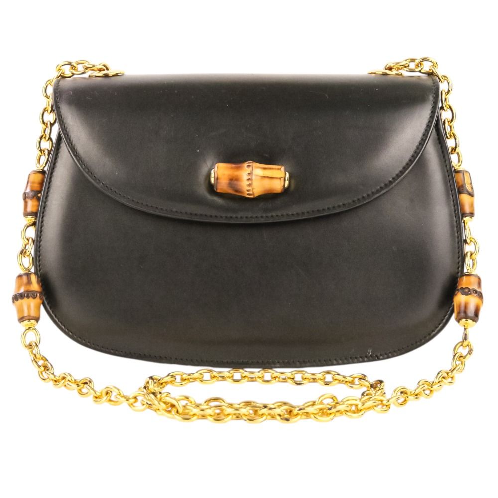 グッチ　バンブーショルダーバッグ GUCCI グッチ バンブー ターンロック チェーン ショルダーバッグ 001