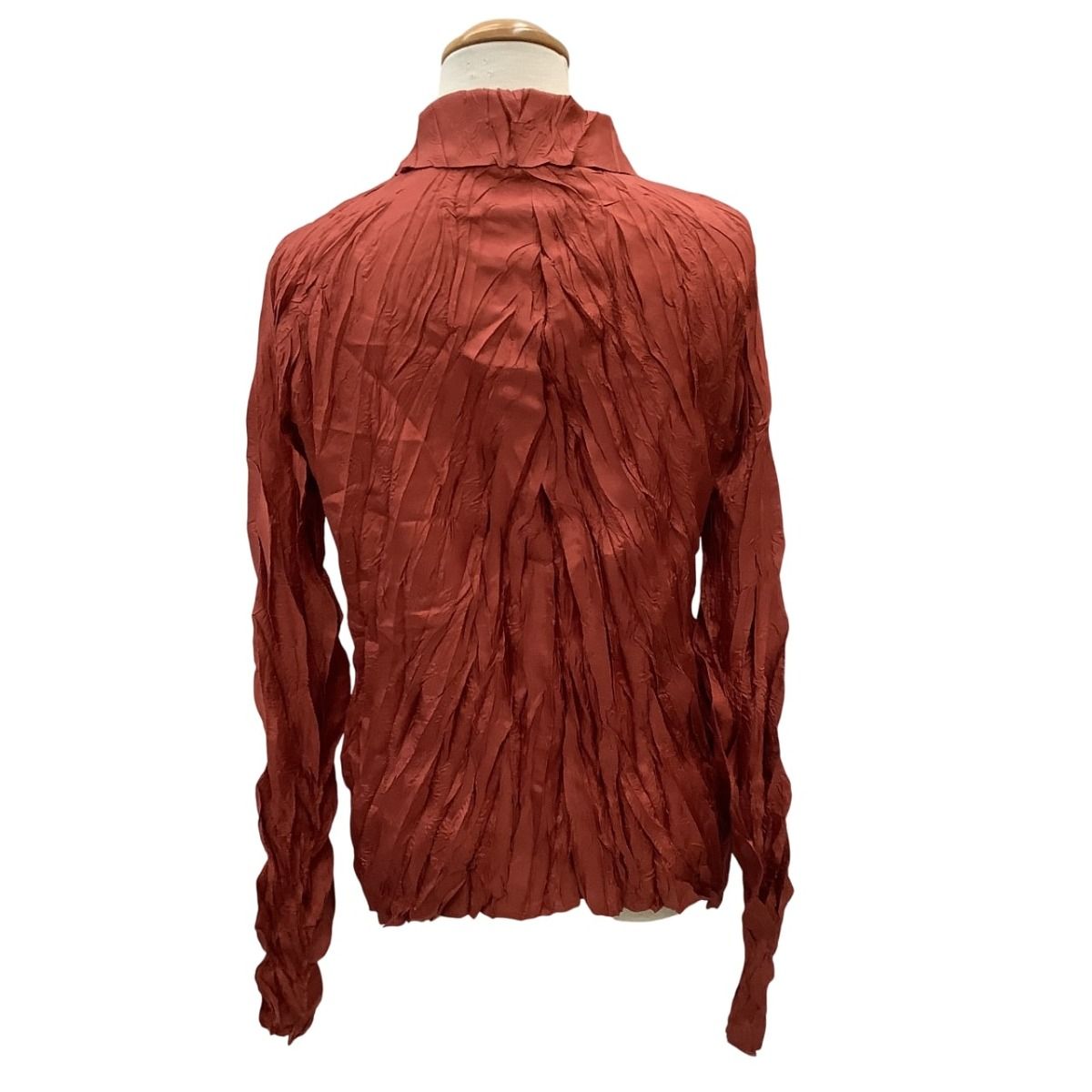 ♪♪ISSEY MIYAKE イッセイミヤケ PLEATS PLEASE シワ加工 シャツ SIZE 3 PP34-ZT938 ブラウン ♪♪ISSEY MIYAKE イッセイミヤケ PLEATS PLEASE シワ加工 シャツ SIZE