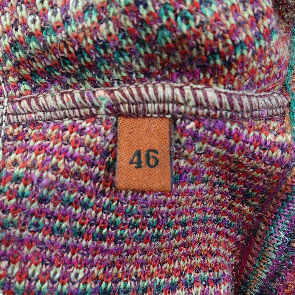 美品 MISSONI ミッソーニ ボーダージャガードニット 46 パープル 