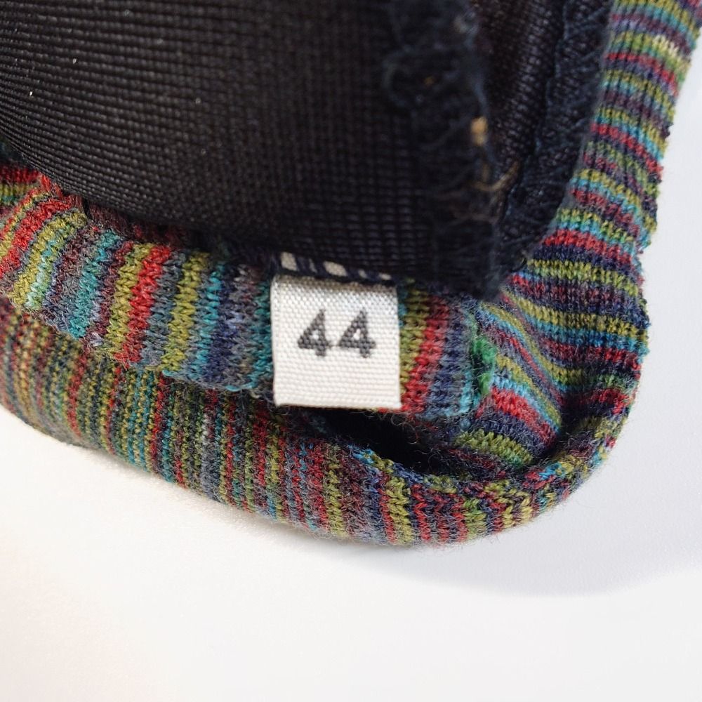 美品 MISSONI ミッソーニ ボーダー Vネック ニットカーディガン 44