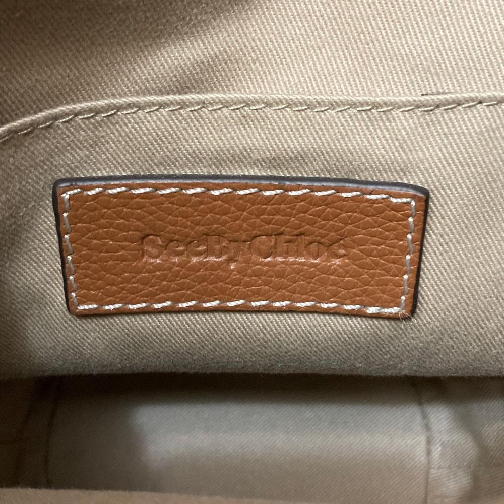 新品同様 See By Chloe シーバイクロエ セシリア ショルダーバッグ パイナップルチャーム付き キャメルベージュ  レディース 古着 中古 USED 新品同様 See By Chloe シーバイクロエ セシリア ショルダーバッグ