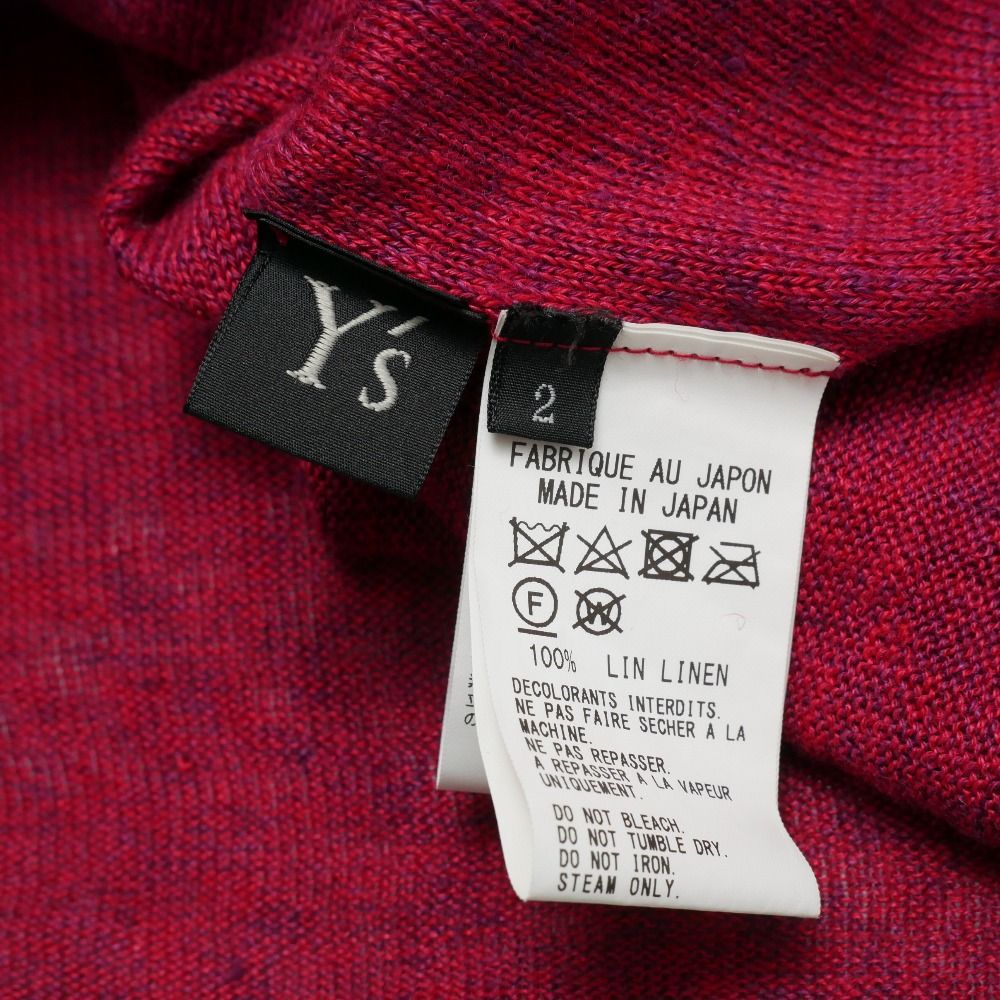 Y's Yohji Yamamoto ワイズ ヨウジヤマモト ニット サイズ2 総リネン トップス ブランド古着【中古】20260417/RA9064 Y's - Y's Yohji Yamamoto ワイズ ヨウジヤマモト ニット サイズ2 総