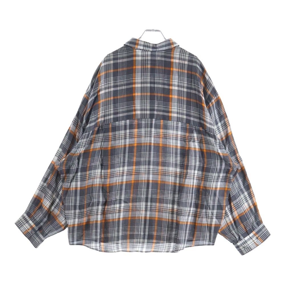 Graphpaper (グラフペーパー) 20AW TENCEL CHECK REGULAR COLLAR BIG