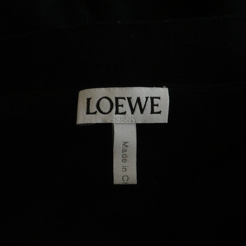 LOEWE (ロエベ) アナグラムロゴ刺繍 カーディガン ブラック 【公式通販】