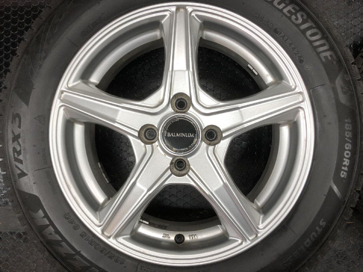 タイヤほぼ未走行【BS BLIZZAK VRX3 185/60R15】スタッドレス