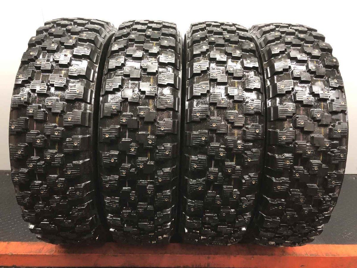【希少】走行短め YOKOHAMA ADVAN MT-14 アドバン 195/65R15 15インチ スパイクタイヤ 4本 カップピン プリウス ヴォクシー等　(STM104)