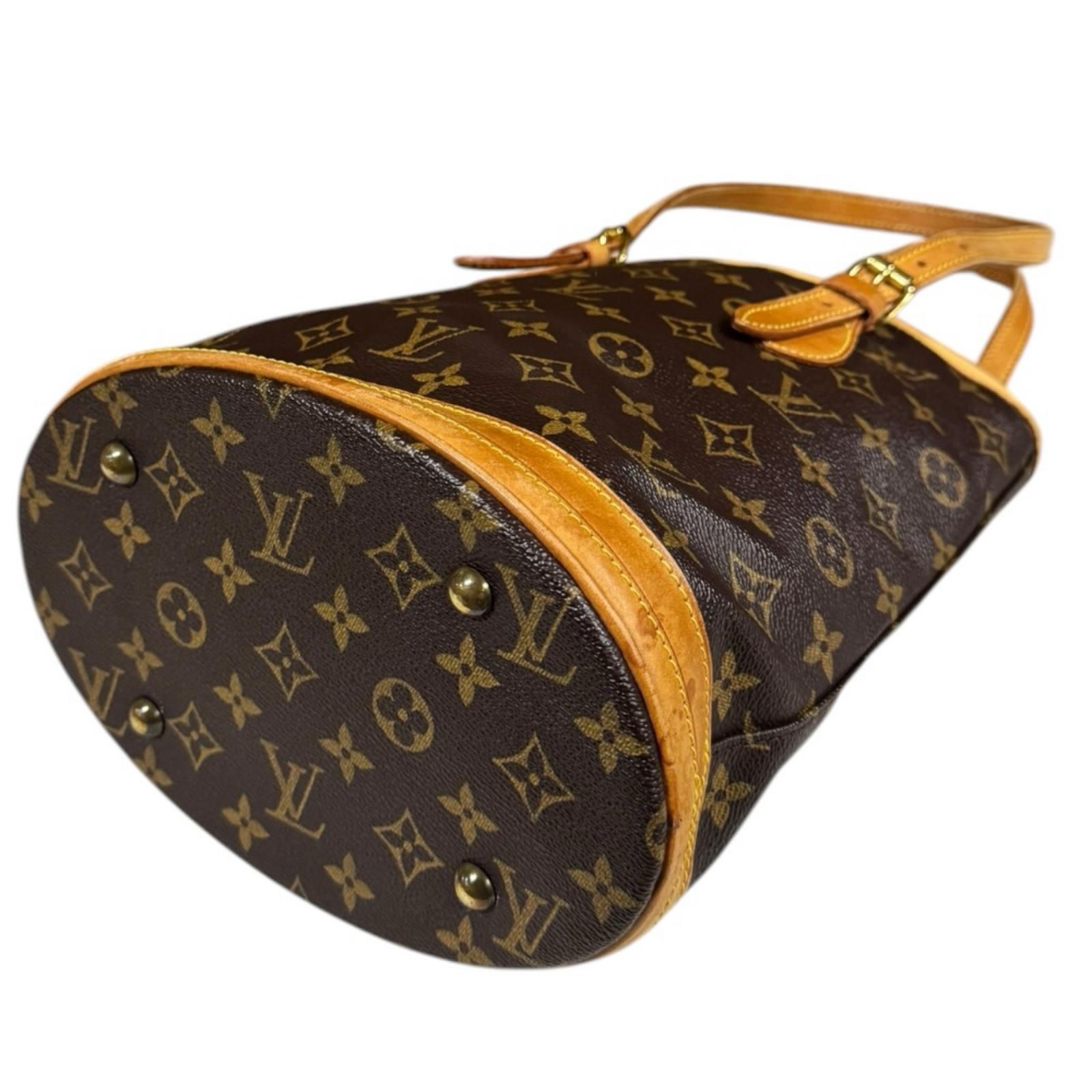ルイヴィトン バケットPM モノグラム ショルダーバッグ モノグラムキャンバス M42238 ブラウン レディース LOUIS VUITTON  中古 ルイヴィトン バケットPM モノグラム ショルダーバッグ モノグラム