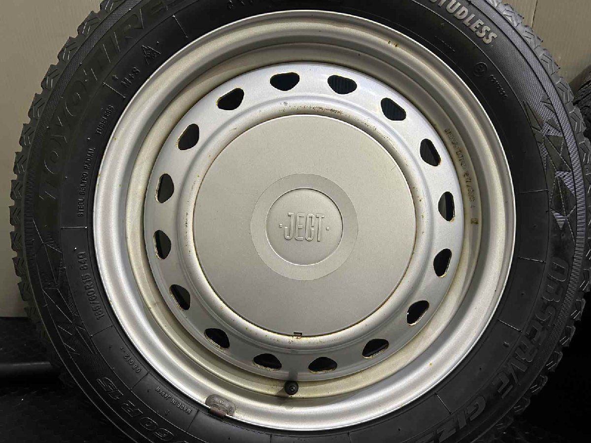 【TOYO OBSERVE GIZ2 185/60R15】スタッドレス【JECT スチールホイール 15インチ 5.5J4HマルチHPCD100/114.3】バリ溝 フィット等　(KTM673) TOYO OBSERVE GIZ2 185/60R15】スタッドレス【JECT スチールホイール