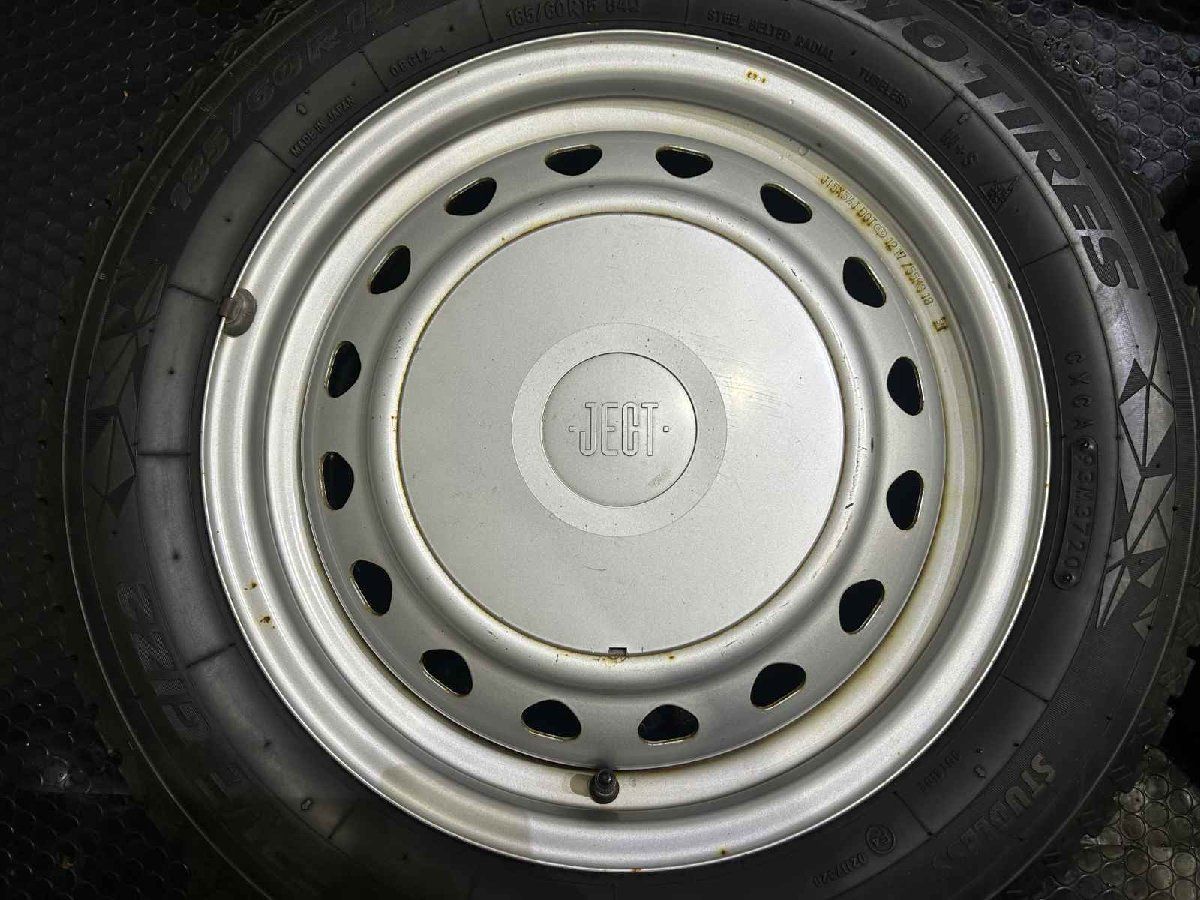 【TOYO OBSERVE GIZ2 185/60R15】スタッドレス【JECT スチールホイール 15インチ 5.5J4HマルチHPCD100/114.3】バリ溝 フィット等　(KTM673) TOYO OBSERVE GIZ2 185/60R15】スタッドレス【JECT スチールホイール