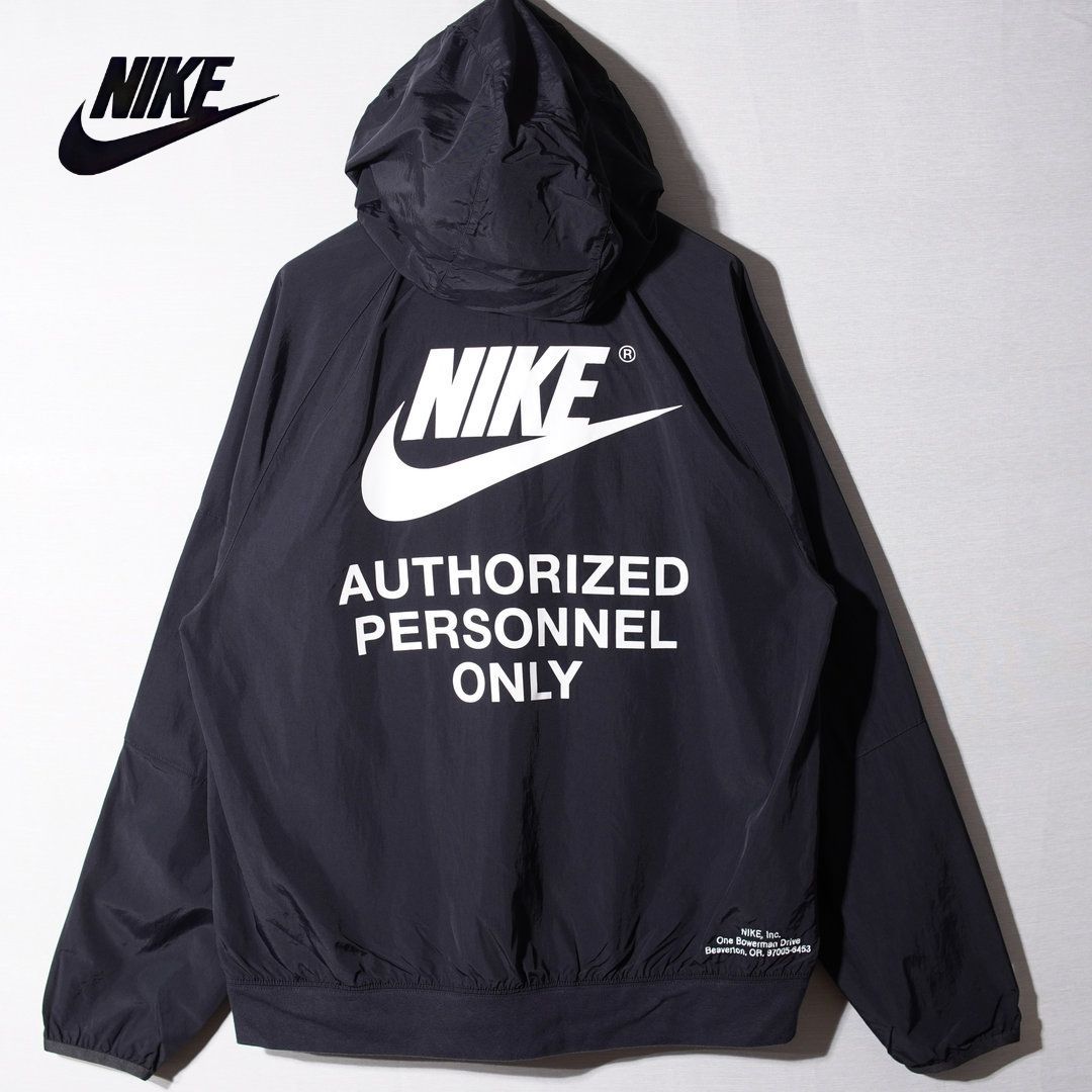 ナイキ NIKE アノラックジャケット XL ブラック ホワイト プリント