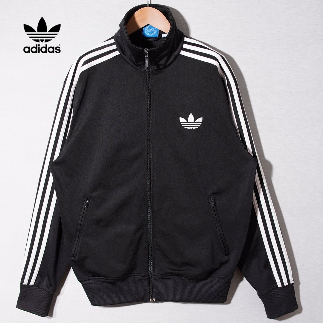 adidasファイヤーバードジャージ 黒 白 刺繍ロゴ 古着 【公式通販】