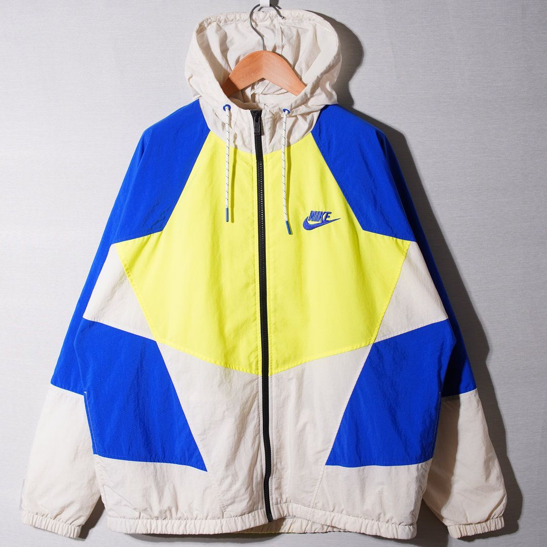 70s NIKEカナダ製ウィンドランナーナイロンジャケットLヴィンテージP14 ナイキ NIKE ウインドランナー ナイロンジャケット L ホワイト ブルー