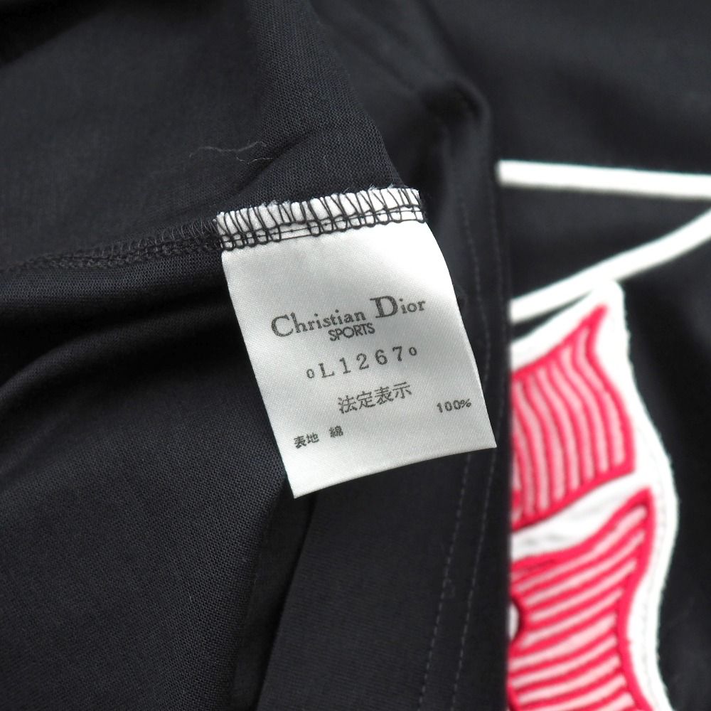 ■美品■Christian Dior クリスチャンディオール ヴィンテージ 半袖Ｔシャツ サイズM フラッグモチーフ ブランド古着【中古】20260417/RA8968 □美品□Christian Dior クリスチャンディオール ヴィンテージ 半袖T