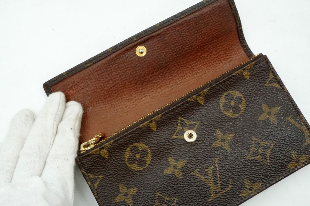ルイ ヴィトン ヴィンテージ 廃盤 LV モノグラム 二つ折り 財布 サイフ