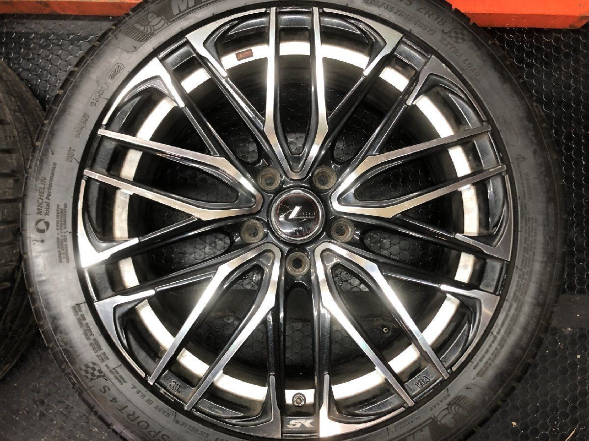 MICHELIN PILOT SPORT 4S 225/45R18】夏タイヤ【Weds LEONIS SK