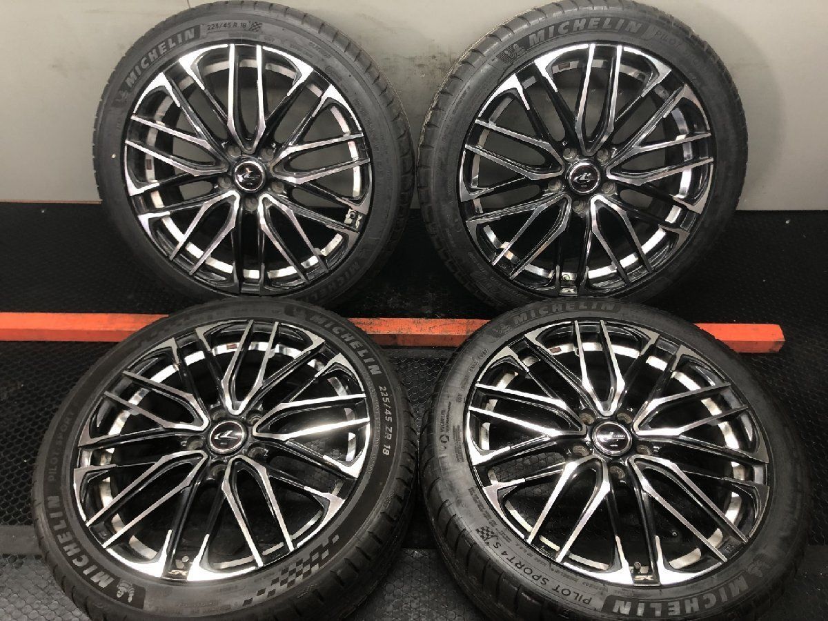 MICHELIN PILOT SPORT 4S 225/45R18】夏タイヤ【Weds LEONIS SK MICHELIN PILOT SPORT 4S 225/45R18】夏タイヤ【Weds LEONIS SK