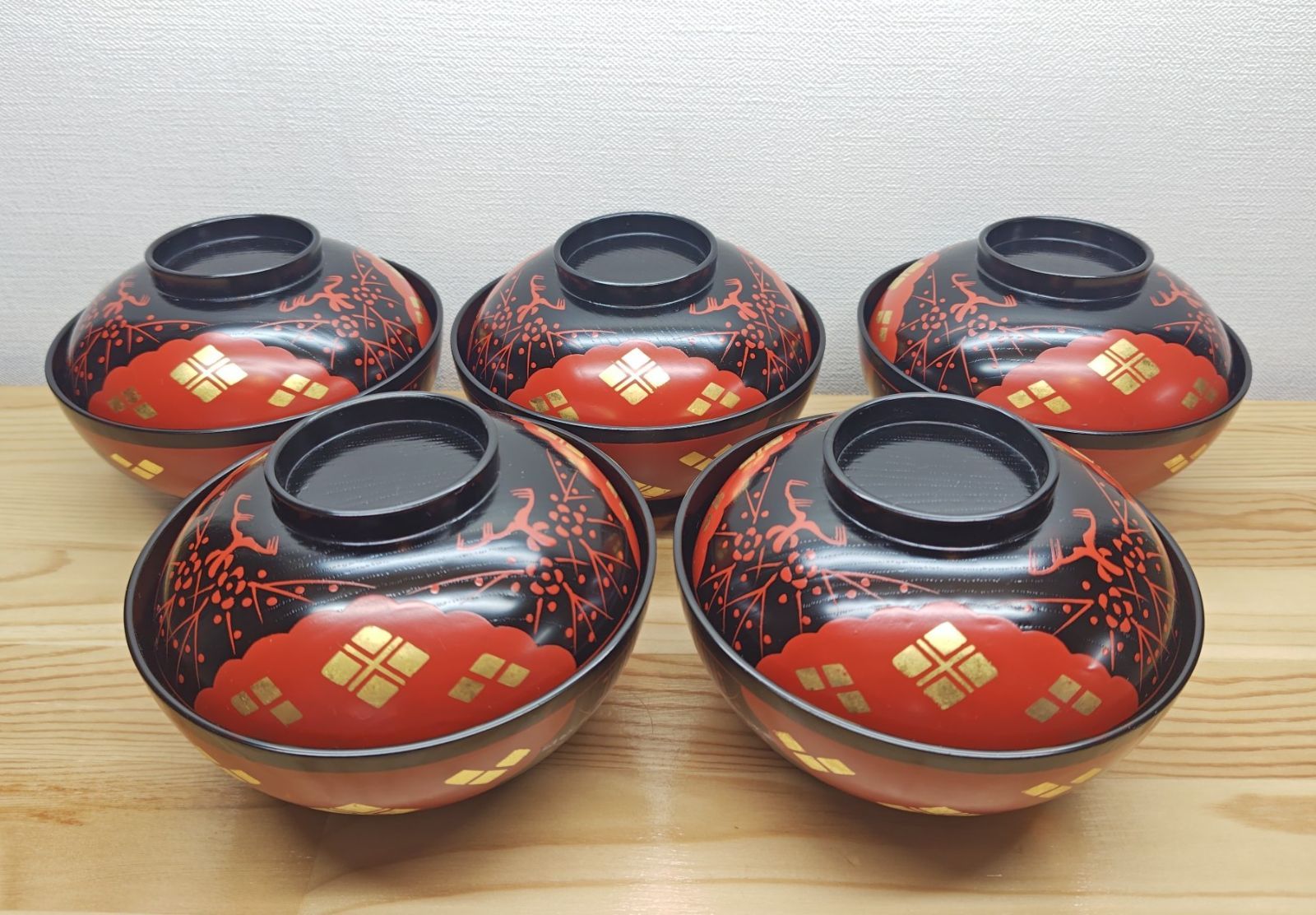 茶道具輪島塗暁四方膳五客 茶道具輪島塗暁四方膳五客 【公式通販】