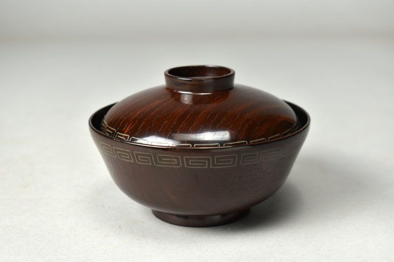 吸物椀 | iichi 木地漆塗 煮物椀 E1482 日々の暮らし 波千鳥蒔絵 汁椀